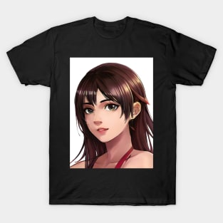 Brown hair anime pretty girl T-Shirt